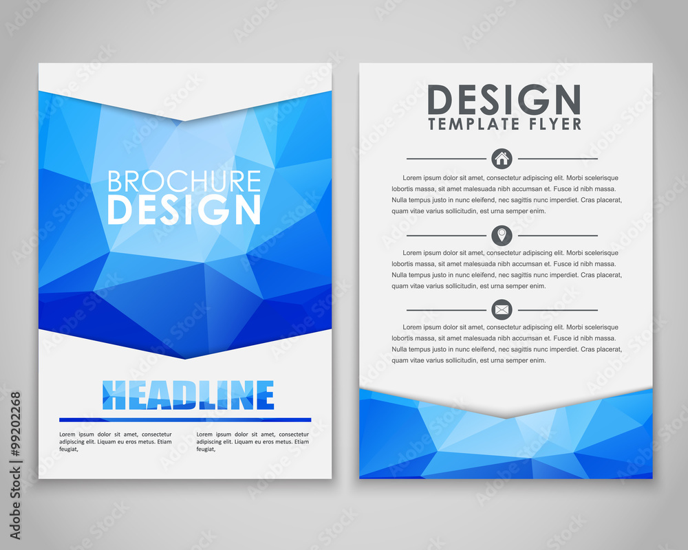 Obraz premium Design flyers and brochures polygonal