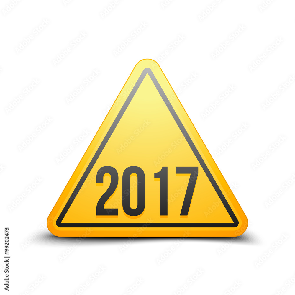New Year 2017 ahead sign New Year 2017 ahead sign
