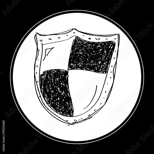 Simple doodle of a shield