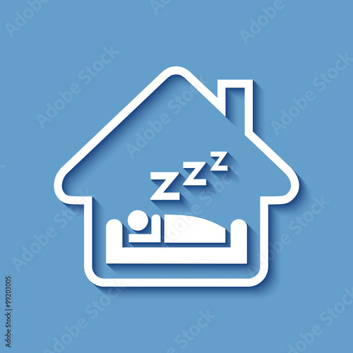 Logo maison et sommeil.