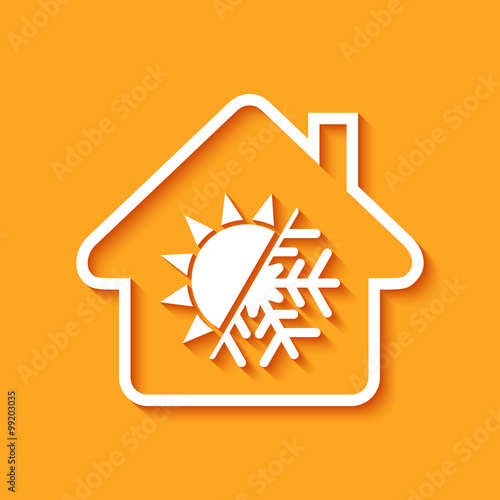 Logo maison et régulation température.