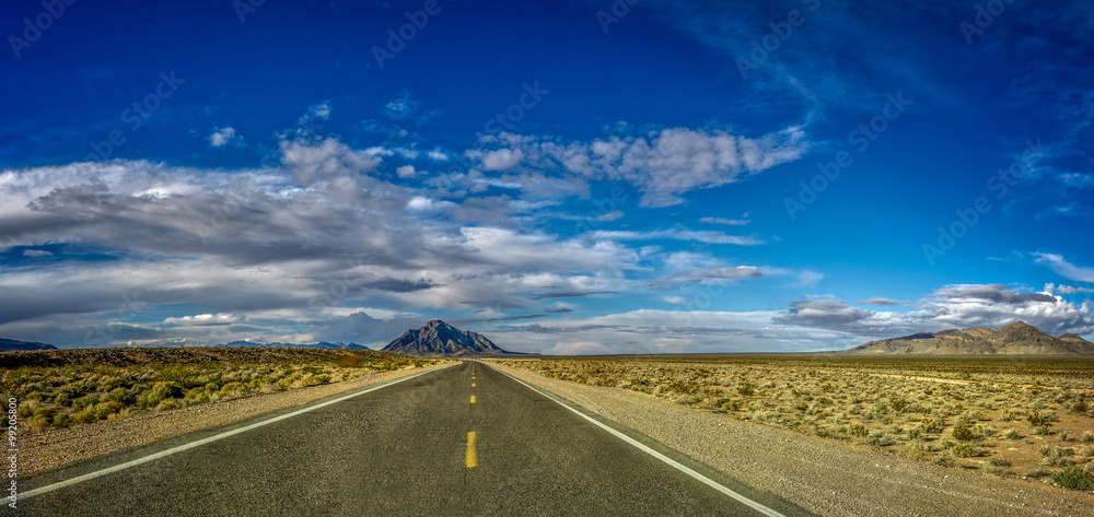Road in the desert of Death Valley