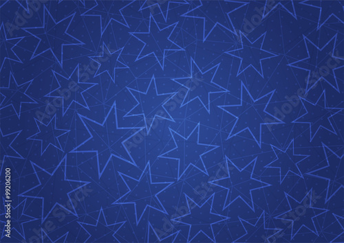 Abstract blue background with stars