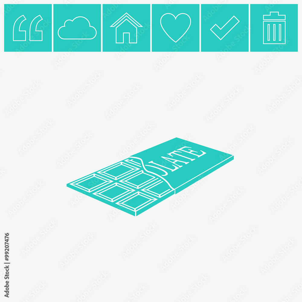 Chocolate vector icon. Chocolate vector icon.