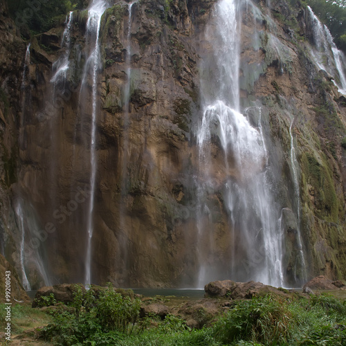 Beautiful waterfalls in mountains