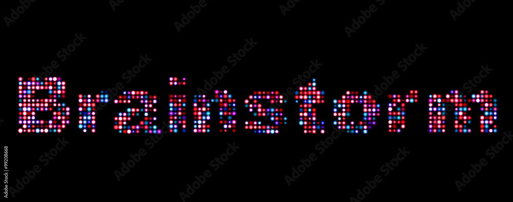 Brainstorm led text Brainstorm led text