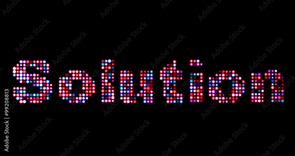 Solution led text
