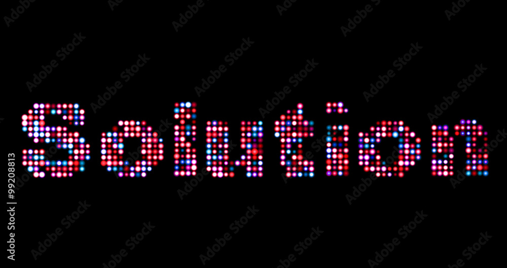 Solution led text Solution led text