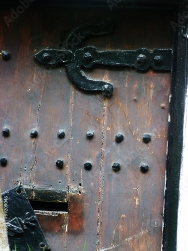 Photography wonky door letterbox slot falling apart rustic