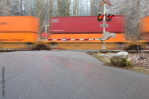 the image with crossing rail