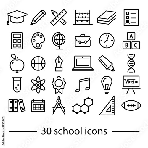 school line icons