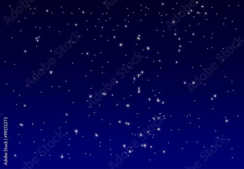 冬の夜空のイラスト