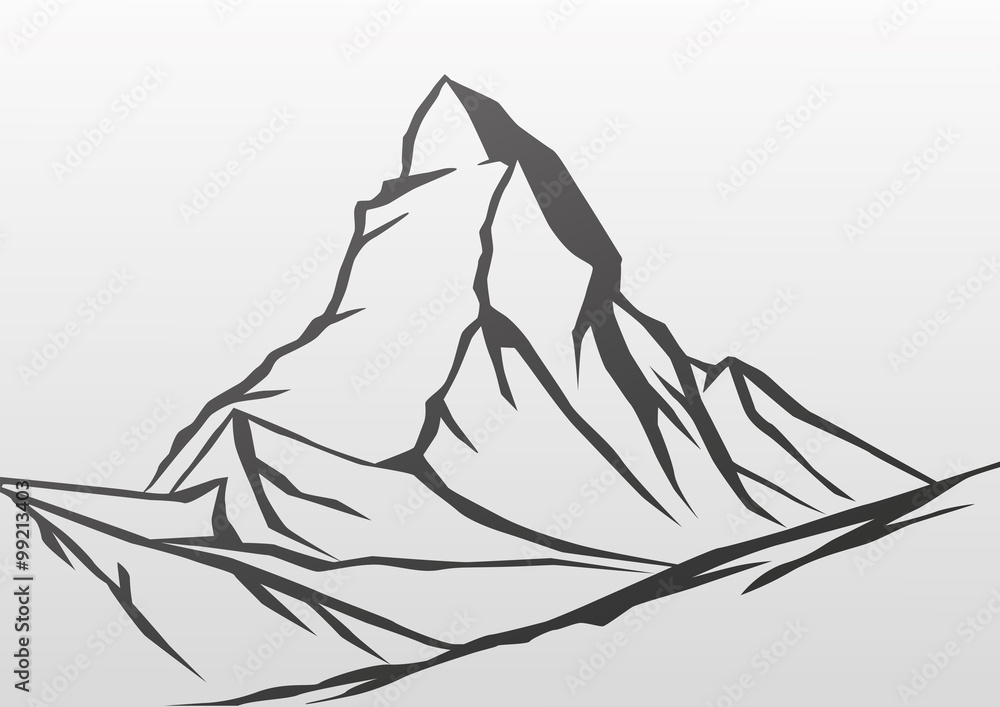 Obraz premium Matterhorn (rysunek)