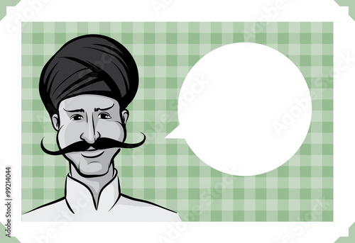 Greeting card with hindu man