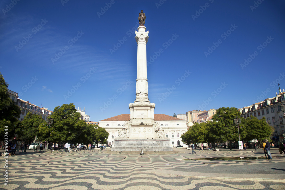 The Column of Pedro IV at Rossio square, Lisbon