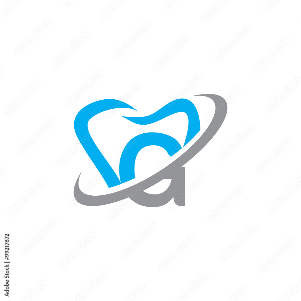 Simple Dental Initial Logo Vector Swossh g Simple Dental Initial Logo Vector Swossh g