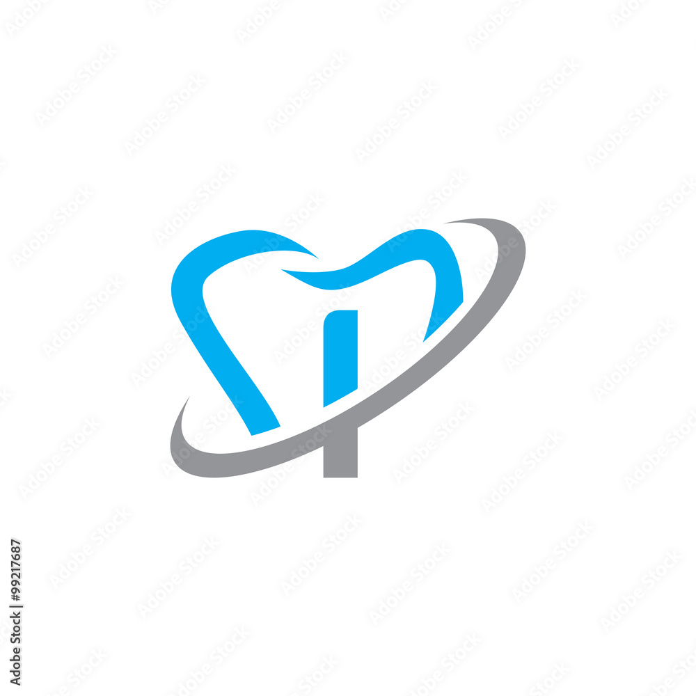 Simple Dental Initial Logo Vector Swossh i Simple Dental Initial Logo Vector Swossh i