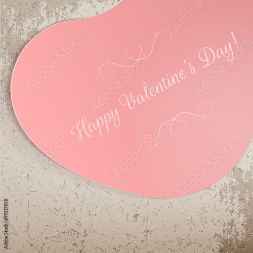 Valentines Day big pink festive Heart Banner