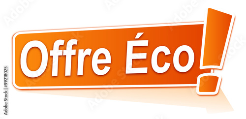 offre éco sur étiquette orange