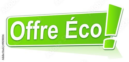 offre éco sur étiquette verte