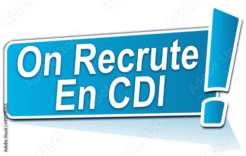 on recrute en cdi sur étiquette bleue