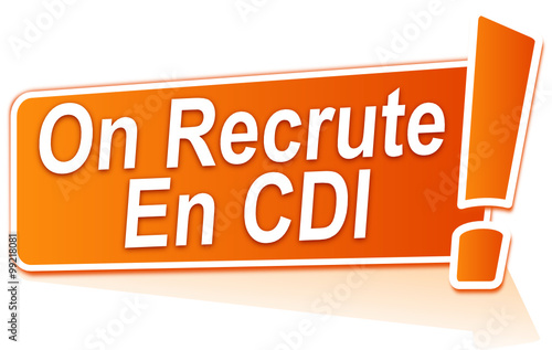 on recrute en cdi sur étiquette orange