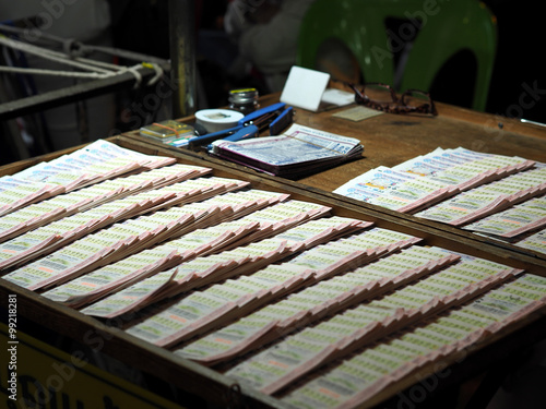 Midnight Thai lottery tickets stall