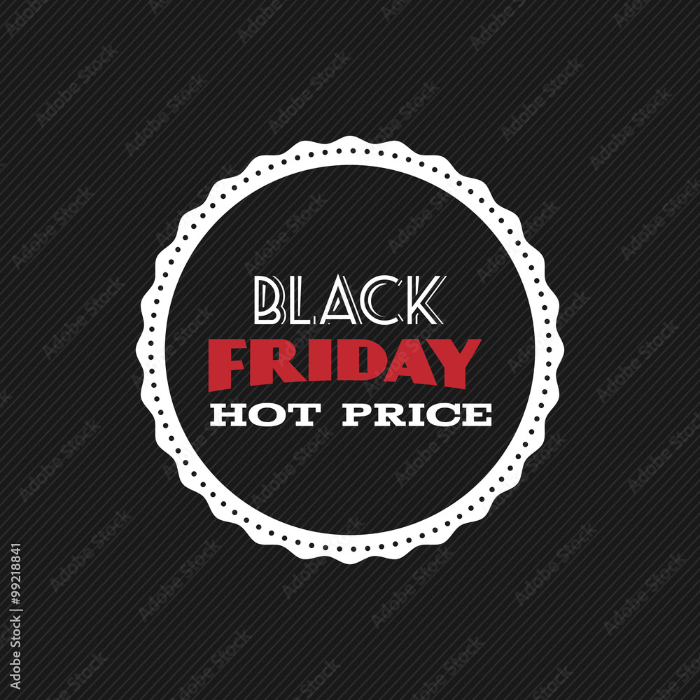 Fototapeta premium Black Friday Label