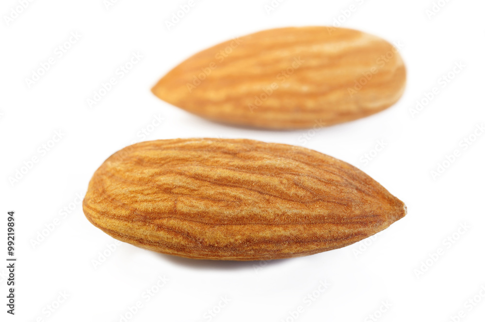 raw almond nuts isolated on white background raw almond nuts isolated on white background