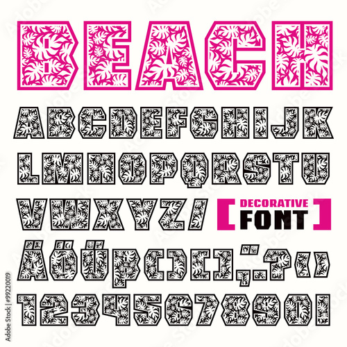 Sanserif decorative font