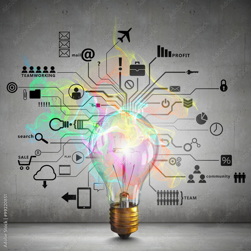 Bright idea for success Bright idea for success