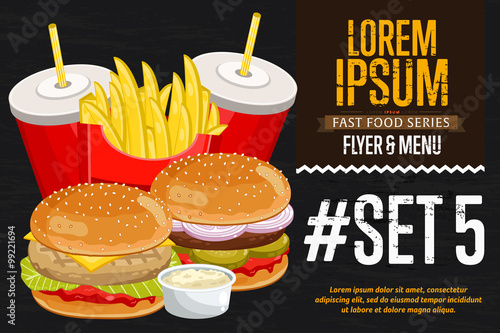 Fast food set template.