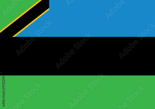 Zanzibar national flag. vector illustration design.