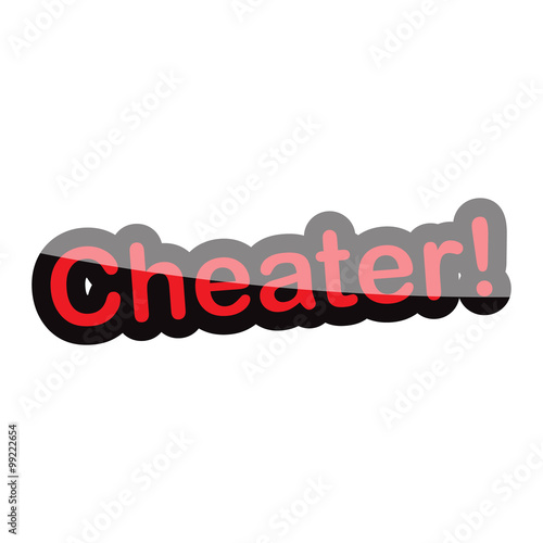  cheater text design on white background isolate vector illustration eps 10 photo