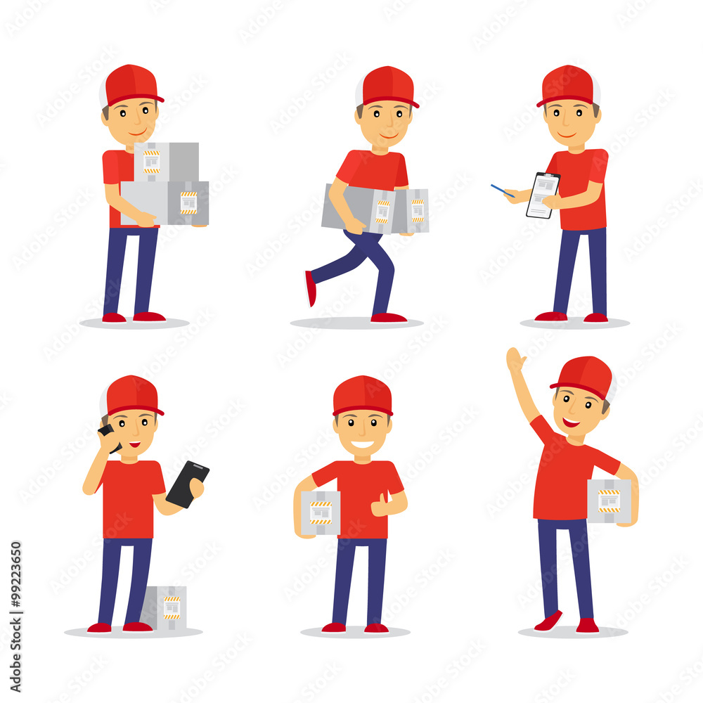 Delivery man vector