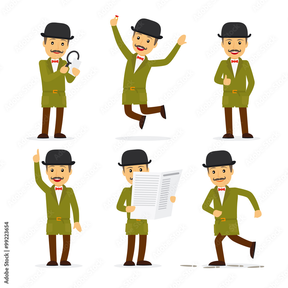 Detective character vector Detective character vector