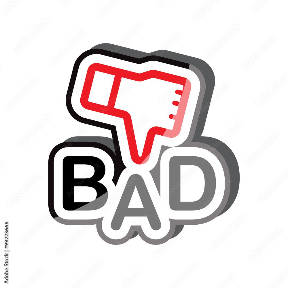 bad icon text design on white background isolate vector illustration eps 10 bad icon text design on white background isolate vector illustration eps 10