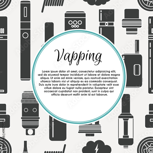 Vector concept of vaporizer and accessories.