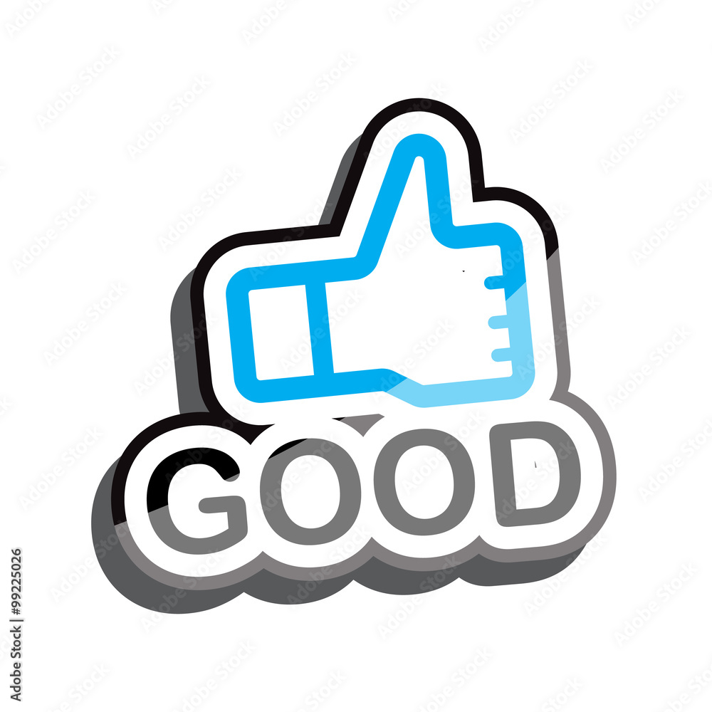 good icon text design on white background isolate vector illustration eps 10