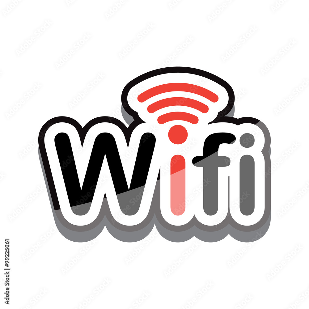 wifi icon text design on white background isolate vector illustration eps 10 wifi icon text design on white background isolate vector illustration eps 10