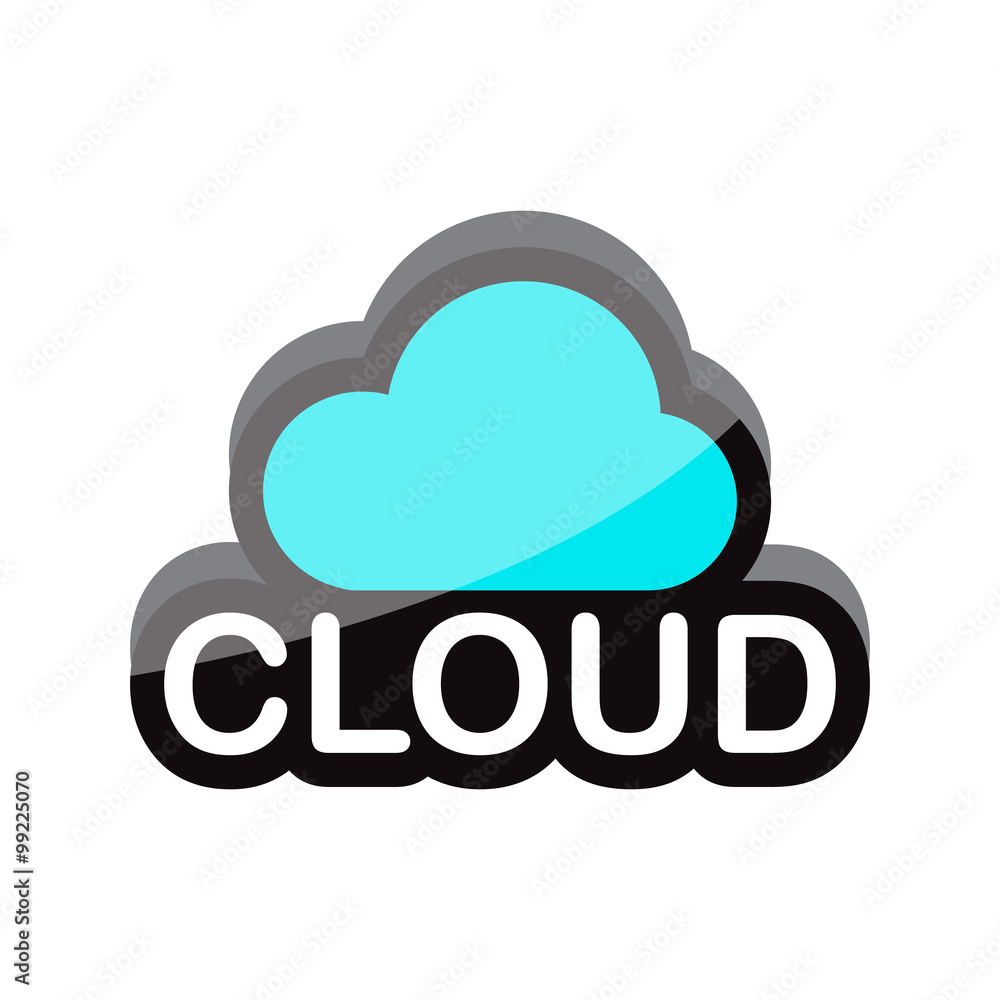 cloud icon text design on white background isolate vector illustration eps 10 cloud icon text design on white background isolate vector illustration eps 10