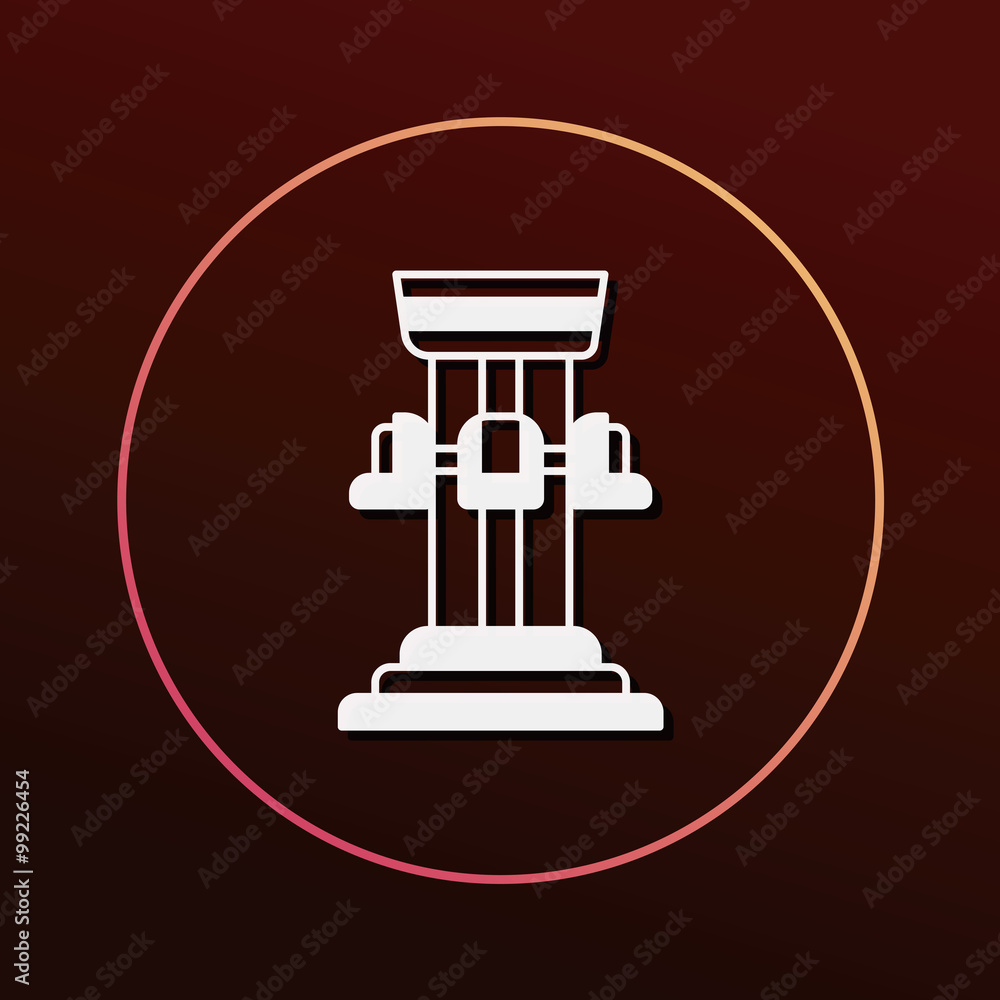 amusement park drop tower icon amusement park drop tower icon