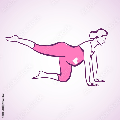 Pregnant woman exercising