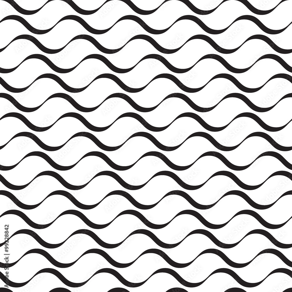 Wavy stripes seamless pattern. Abstract fashion wave line design. Geometric texture. Graphic style for wallpaper, wrapping, fabric, background, apparel, other print production. Vector illustration Wavy stripes seamless pattern. Abstract fashion wave line design. Geometric texture. Graphic style for wallpaper, wrapping, fabric, background, apparel, other print production. Vector illustration