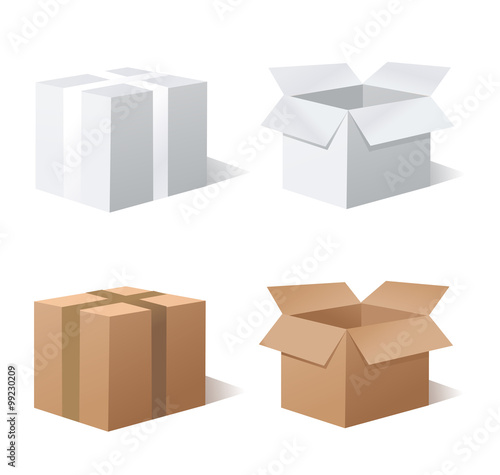 Collection recycle brown box packaging