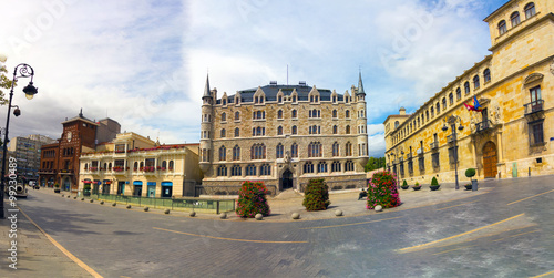 San Mateo square in the city of León, Spain