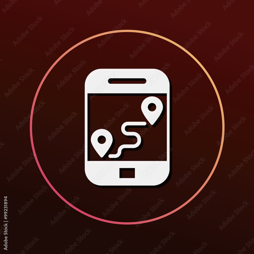 cellphone map icon cellphone map icon