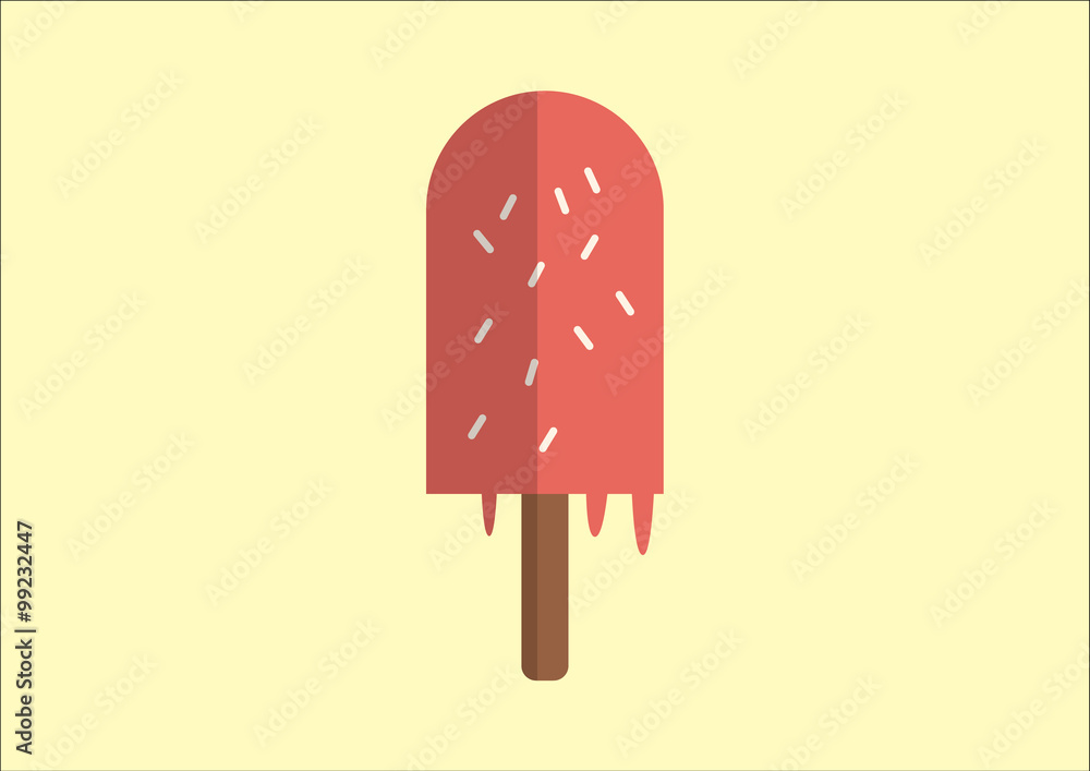 Melting Ice Cream Icon Logo Melting Ice Cream Icon Logo