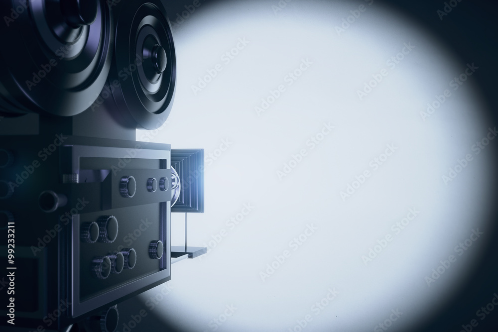 Fototapeta premium Vintage film camera is on duty