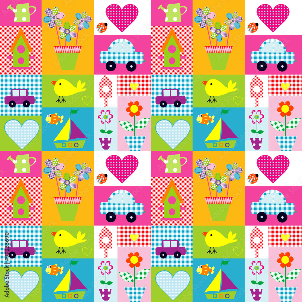 Gift wrapping paper background for kids